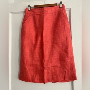 Coral Pencil Skirt